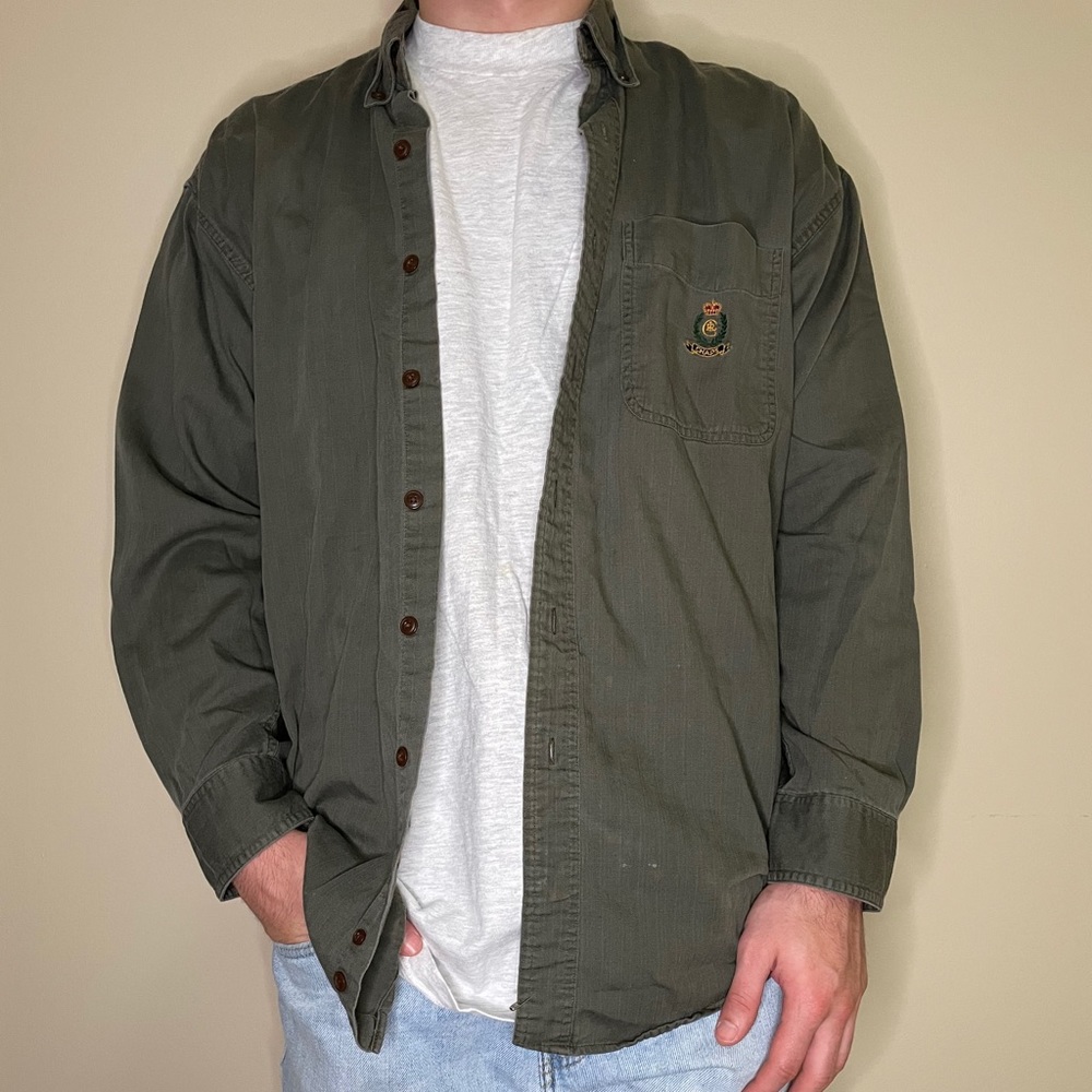 Vintage Olive Green Chaps Button Down